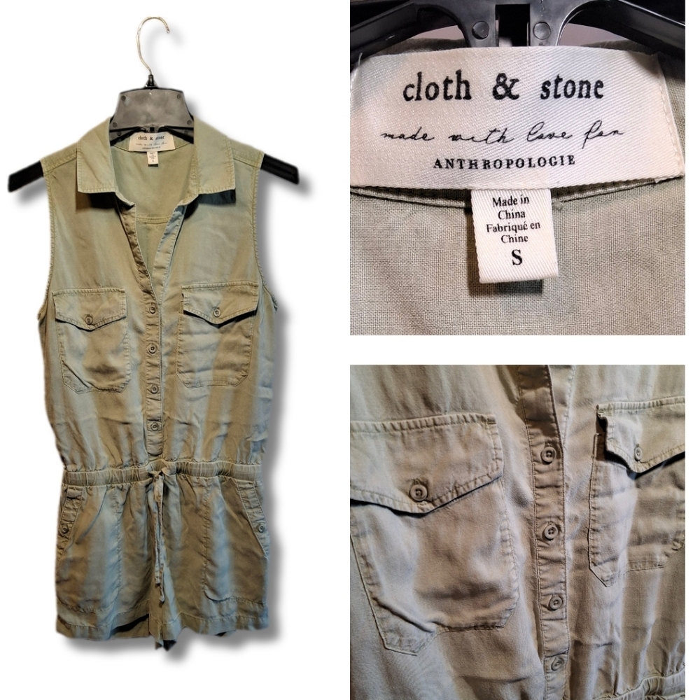 Anthropologie Cloth and Stone Women's Romper  | Olive Drab Green | Small